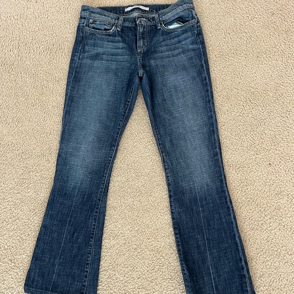 Joe’s Jean the rocker fit. Midrise flare.